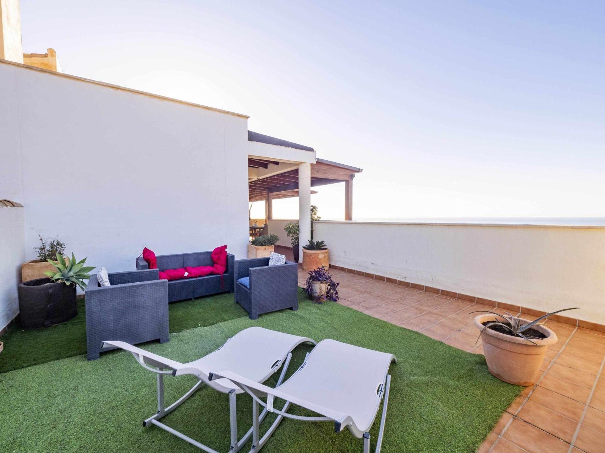 Апартаменты Atico Con Vistas Al Mar Piscina Y Parking Малага Экстерьер фото